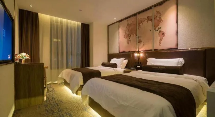 Bed in James Joyce Coffetel Shijiazhuang Century Park Shiji Huamao