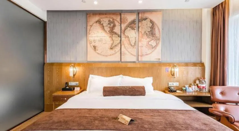 Bed in James Joyce Coffetel Shijiazhuang Century Park Shiji Huamao