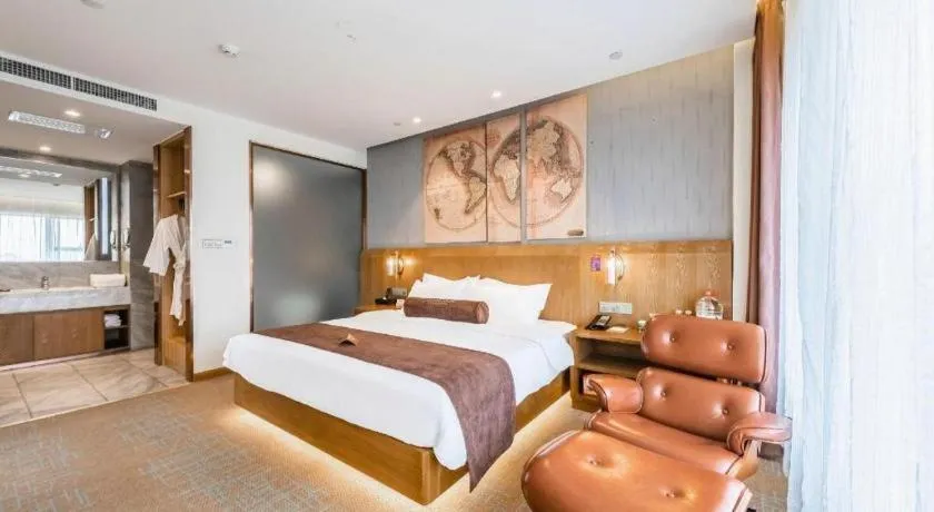 Bed in James Joyce Coffetel Shijiazhuang Century Park Shiji Huamao