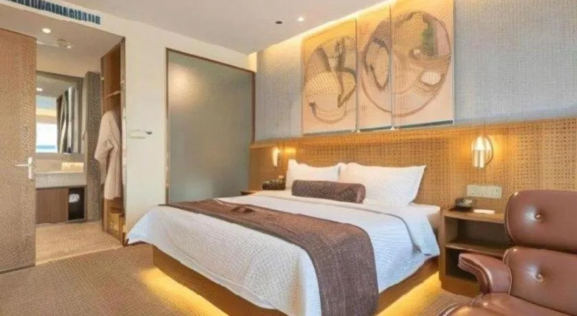 Bed in James Joyce Coffetel Shijiazhuang Century Park Shiji Huamao