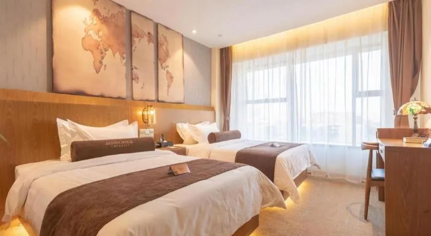 Bed in James Joyce Coffetel Shijiazhuang Century Park Shiji Huamao