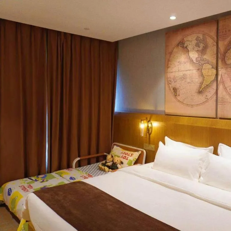 Bed in James Joyce Coffetel Shijiazhuang Century Park Shiji Huamao