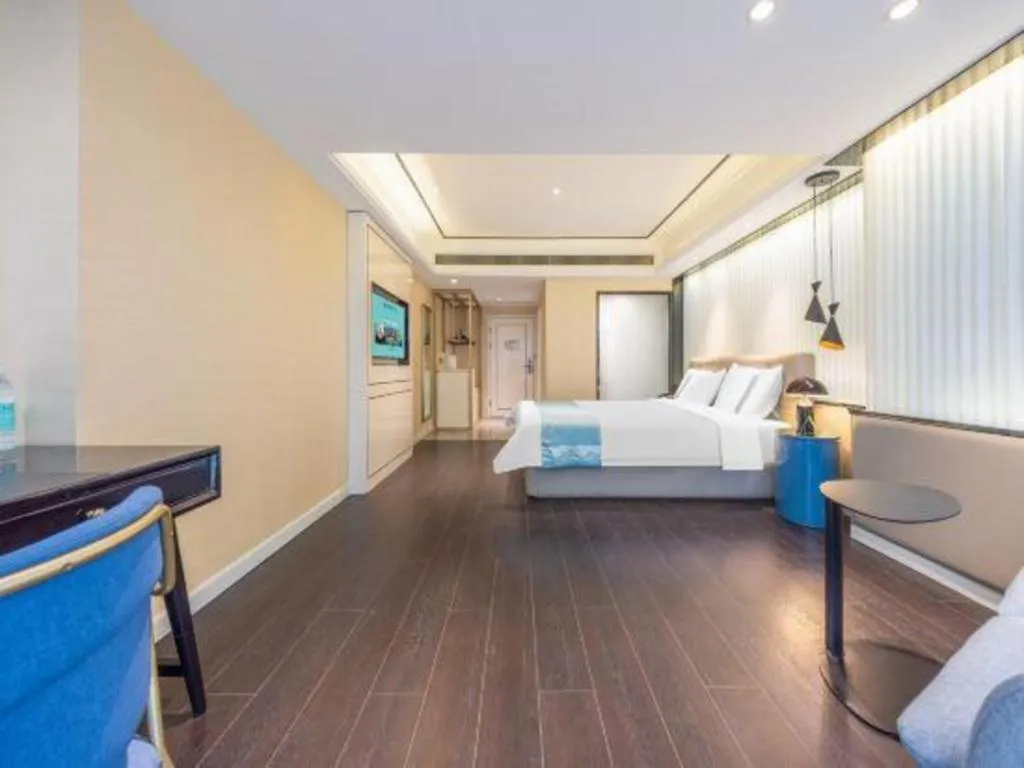 Bed in Xana Hotelle Wuhan Lingjiao Lake Wanda Plaza Branch