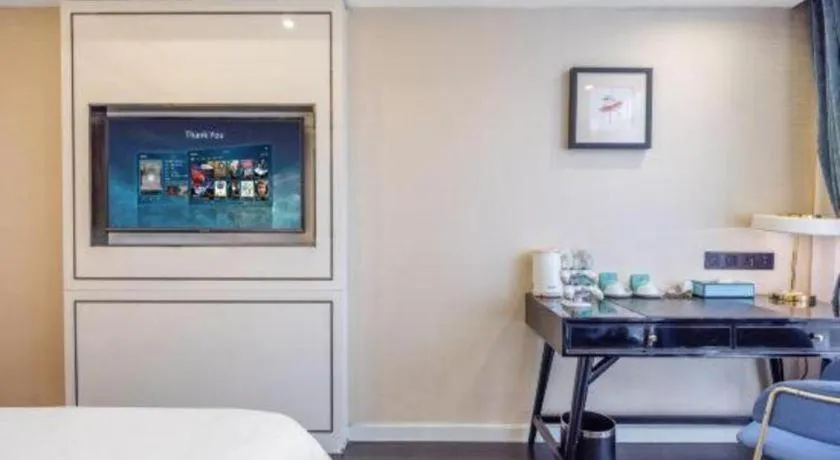 Bed in Xana Hotelle Wuhan Lingjiao Lake Wanda Plaza Branch