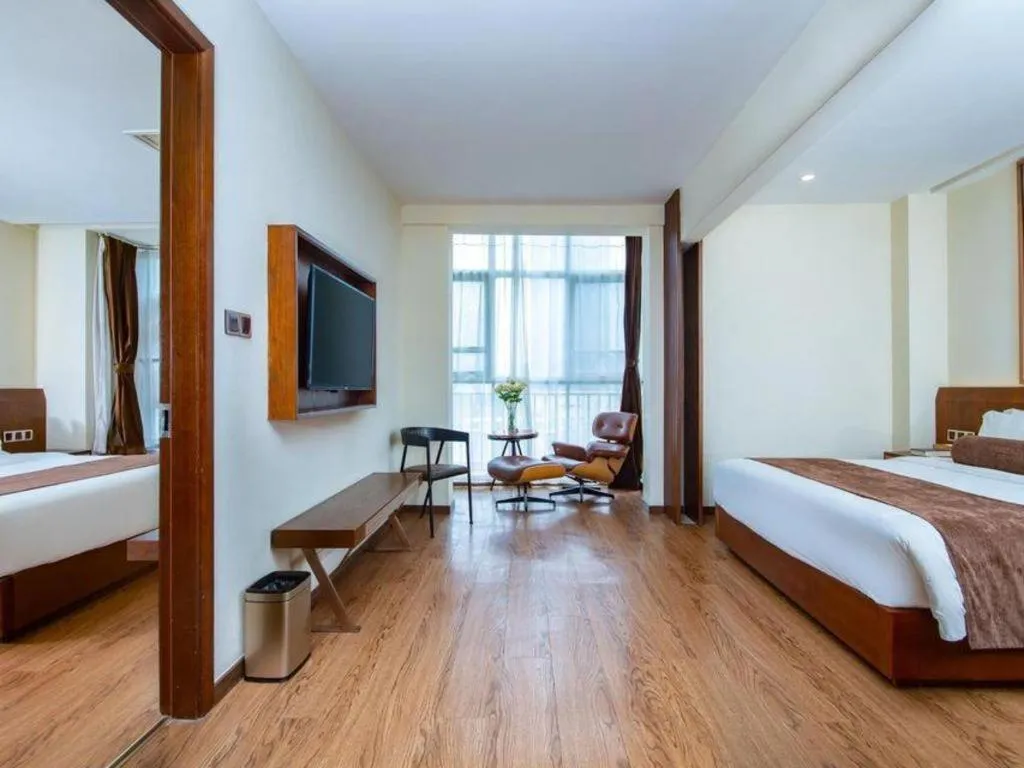 Bed in James Joyce Coffetel Wuhan Huanlegu Renhe Road Subway Station