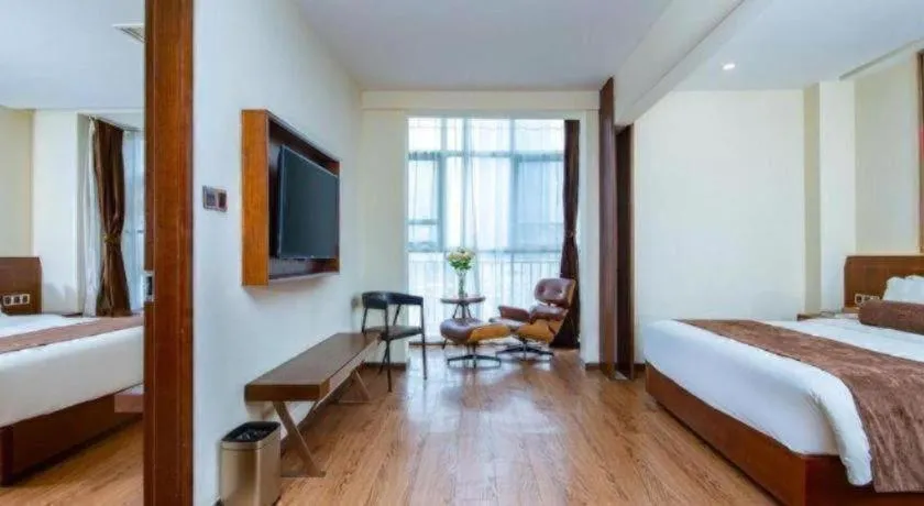 Bed in James Joyce Coffetel Wuhan Huanlegu Renhe Road Subway Station