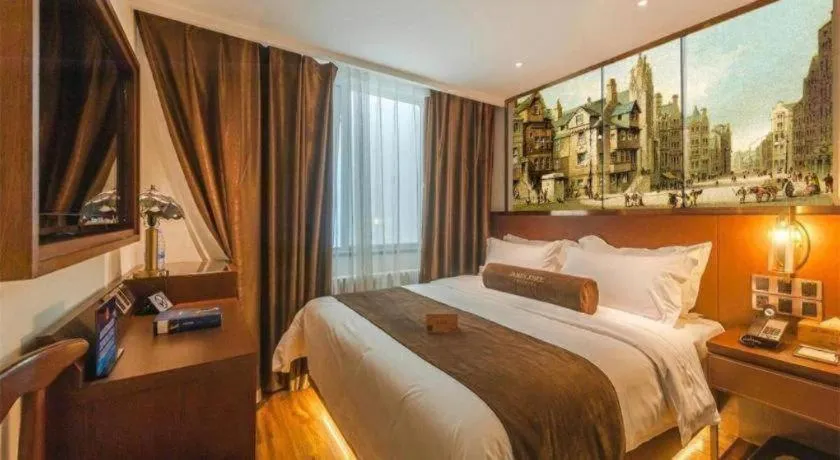 Bed in James Joyce Coffetel Beijing Qianmen Branch