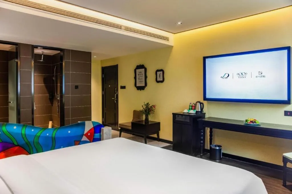 Bed in Xana Hotelle Beijing Olympic Park South Lishuiqiao Metro Station