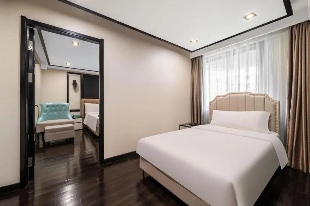 Bed in Xana Hotelle Xiamen Airport Zone Government
