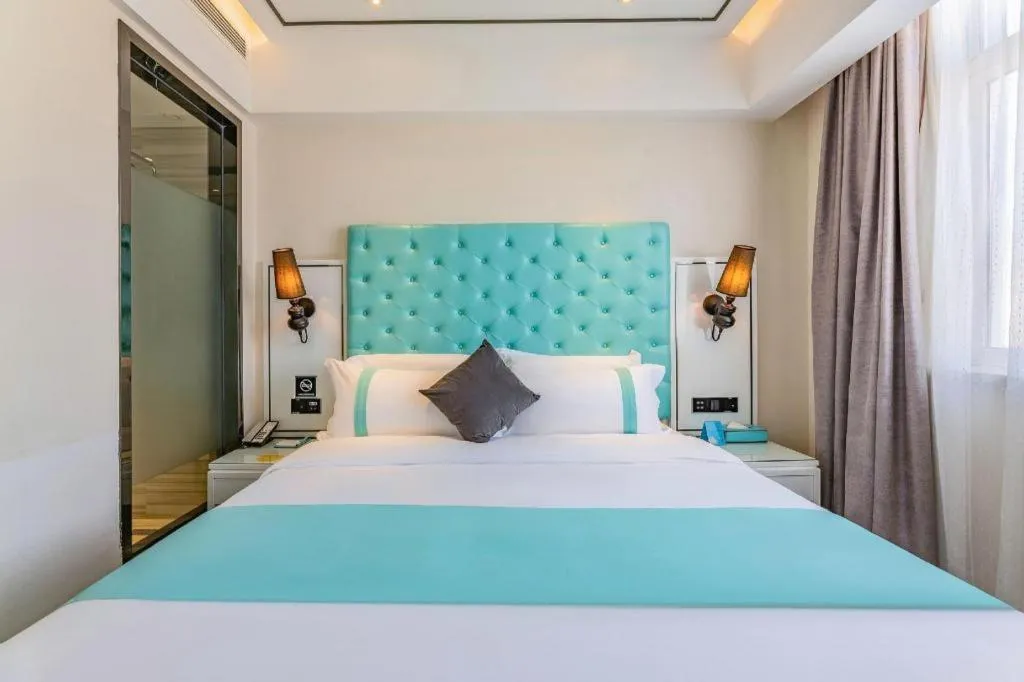 Bed in Xana Hotelle Shijiazhuang Zhongchu Plaza Shizhuang Metro Station