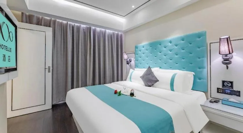 Bed in Xana Hotelle Shijiazhuang Zhongchu Plaza Shizhuang Metro Station