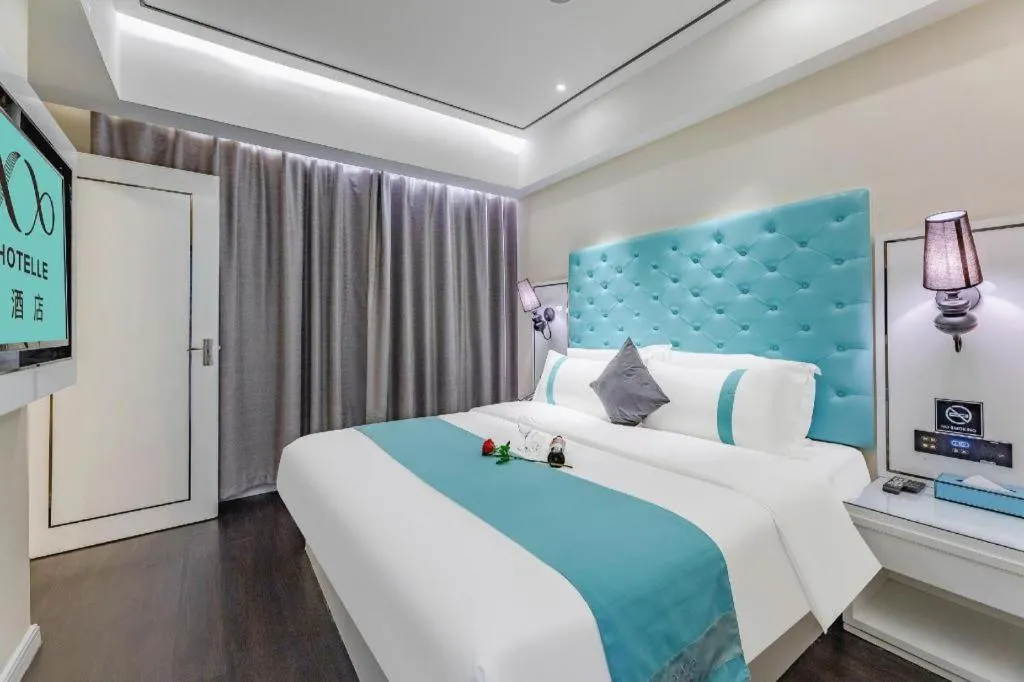 Bed in Xana Hotelle Shijiazhuang Zhongchu Plaza Shizhuang Metro Station