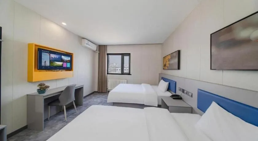 Bed in 7 Days Inn Tai'an Dongpingxi Hualian