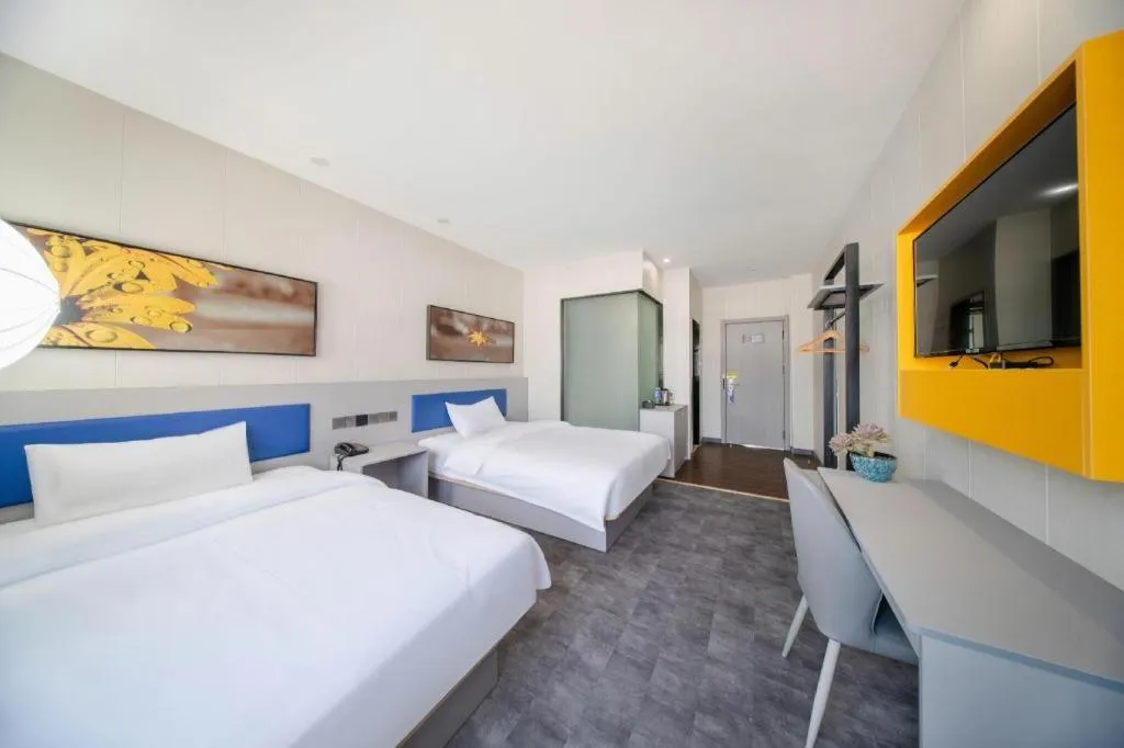 Bed in 7 Days Inn Tai'an Dongpingxi Hualian