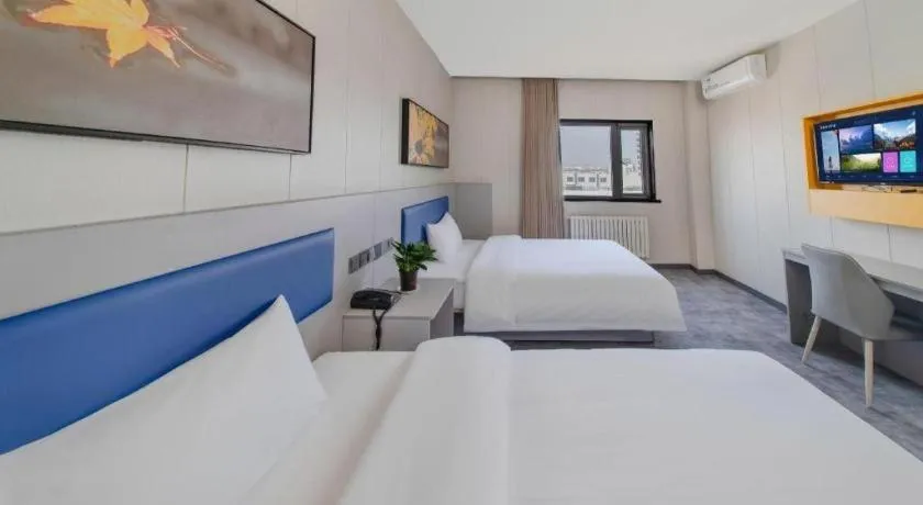 Bed in 7 Days Inn Tai'an Dongpingxi Hualian