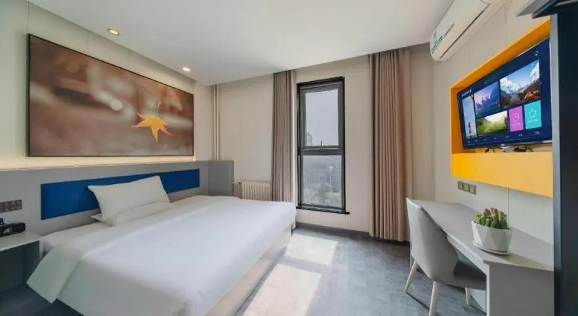 Bed in 7 Days Inn Tai'an Dongpingxi Hualian