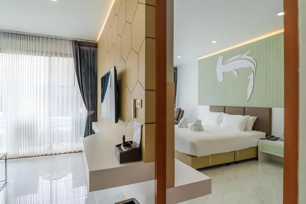 Bed in The Bed Vacation Rajamangala Hotel