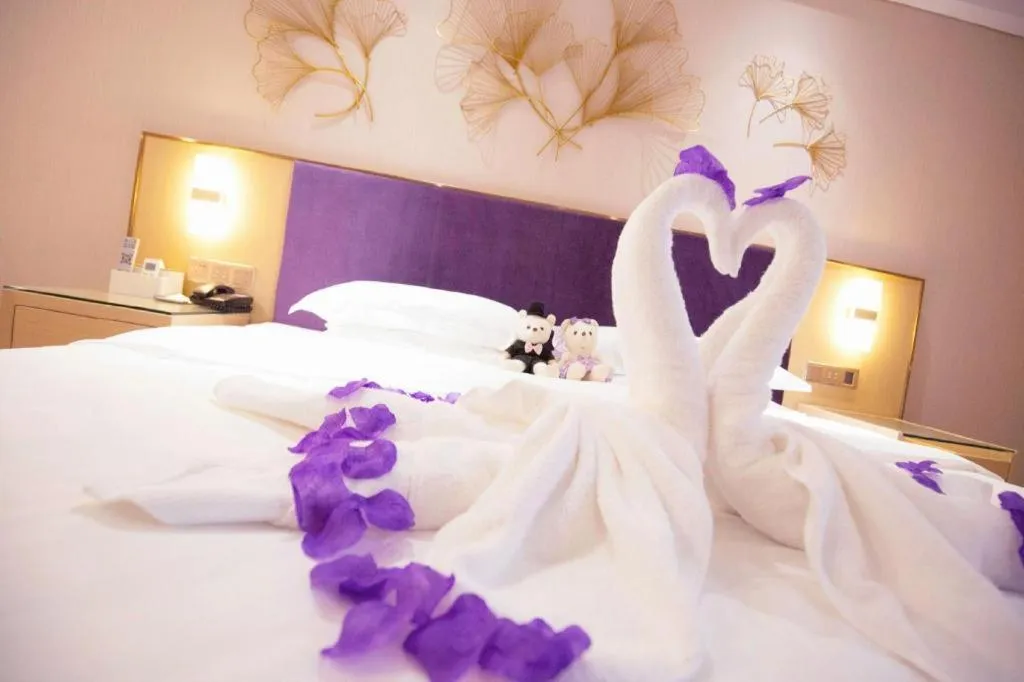 Bed in Lavande Hotels Changzhi City God Temple