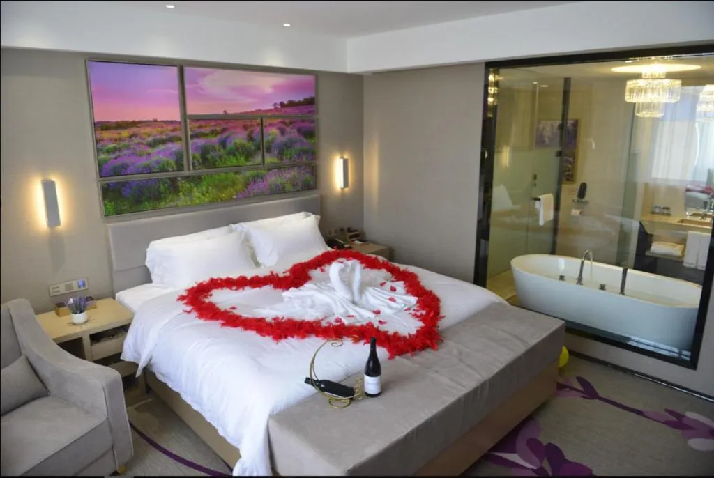 Bed in Lavande Hotels Changzhi City God Temple