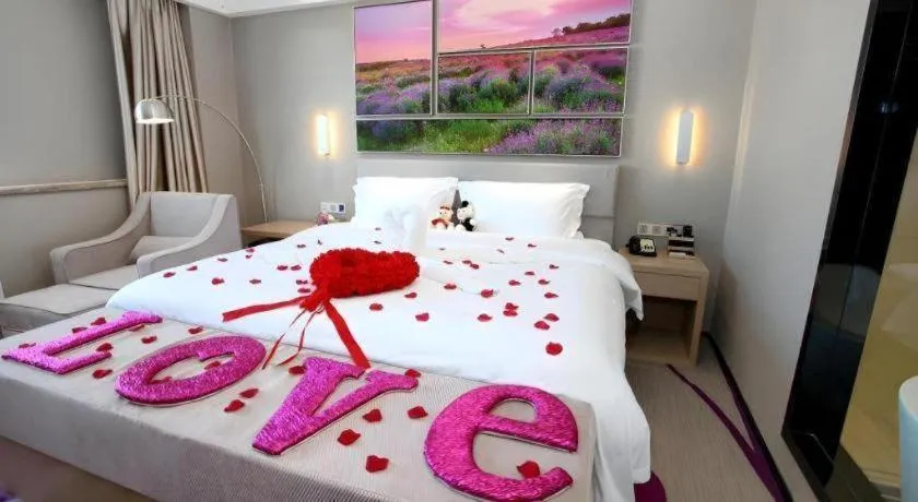 Bed in Lavande Hotels Changzhi City God Temple