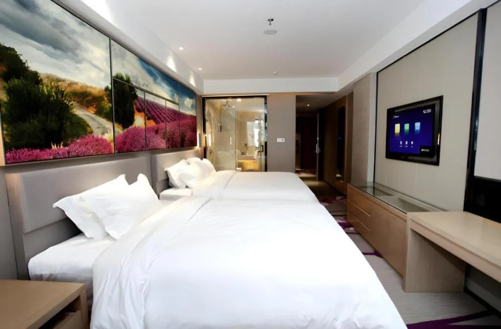 Bed in Lavande Hotels Changzhi City God Temple