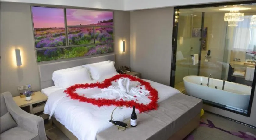 Bed in Lavande Hotels Changzhi City God Temple