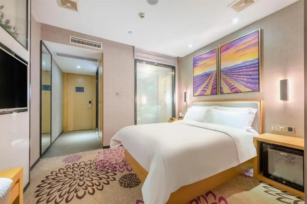 Bed in Lavande Hotels Guangzhou Jiahe Wanggang Metro Station Junhe Avenue