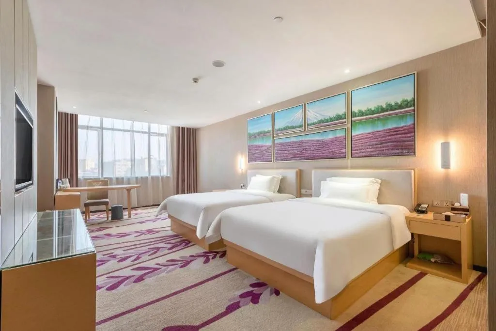 Bed in Lavande Hotels Guangzhou Jiahe Wanggang Metro Station Junhe Avenue