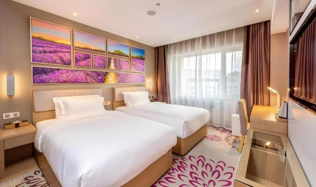 Bed in Lavande Hotels Harbin Railway Station Zhanqian Square