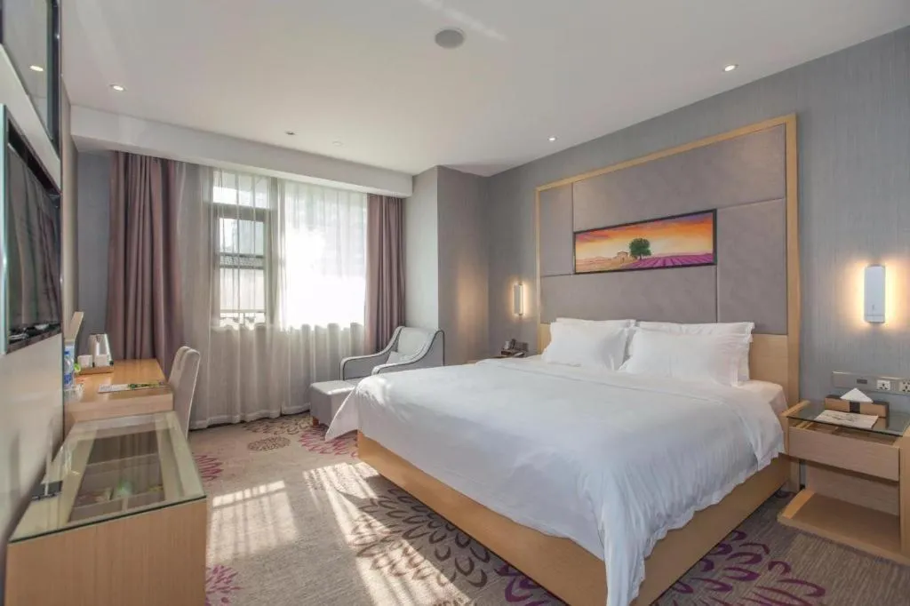 Bed in Lavande Hotels·Wuhan Fanhai CBD