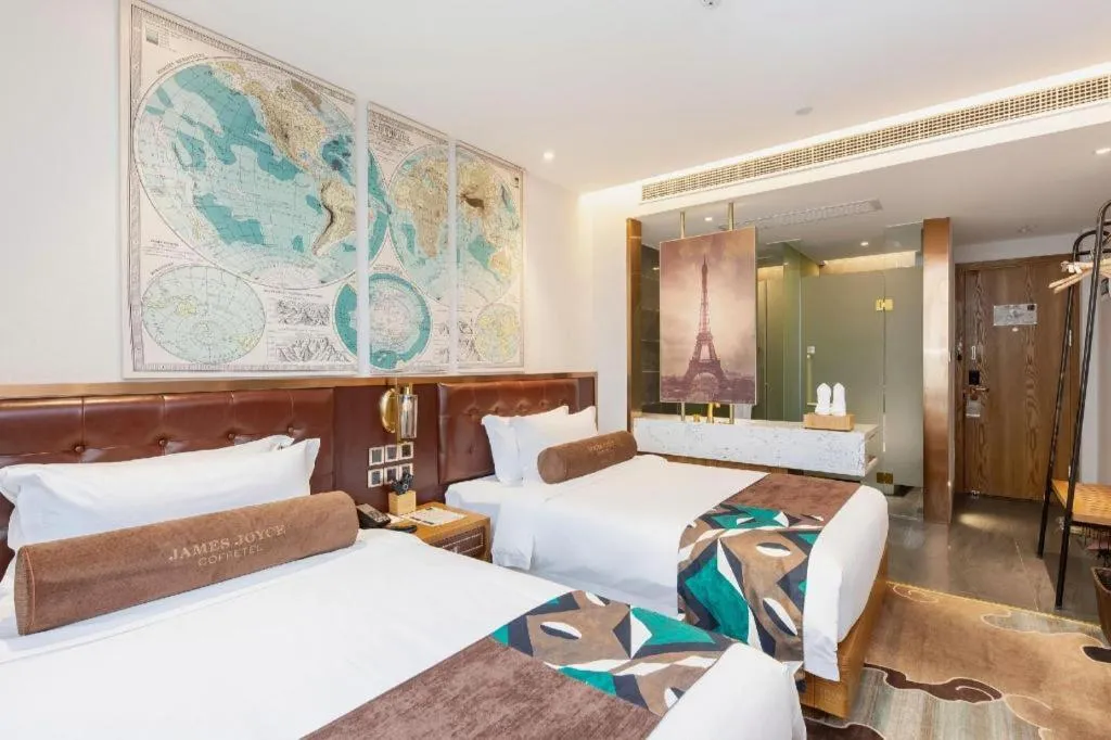 Bed in James Joyce Coffetel·Shanghai Zhuanqiao Wanda Plaza