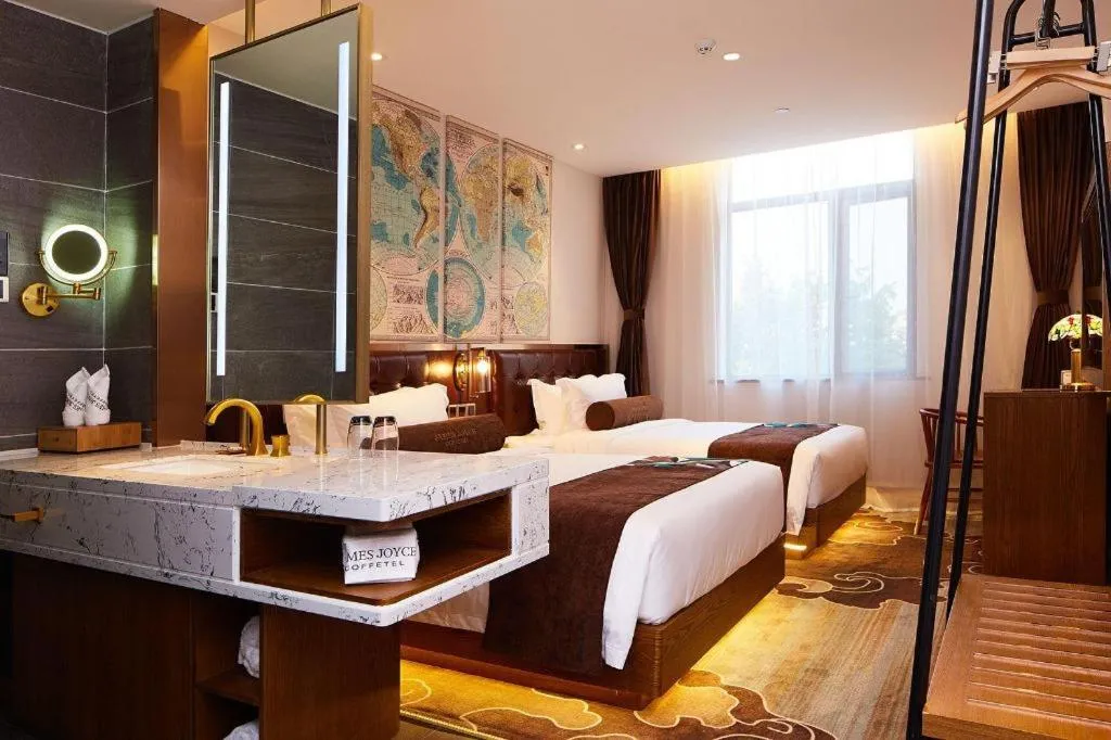 Bed in James Joyce Coffetel·Shanghai Zhuanqiao Wanda Plaza