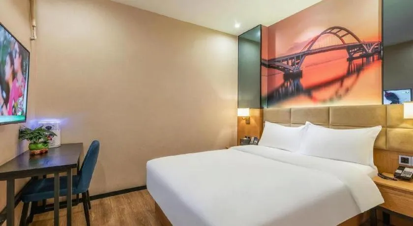 Bed in Chonpines Hotel North Xiamen Station Jimei University