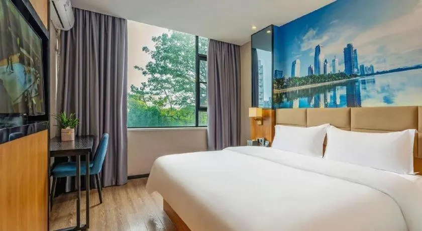 Bed in Chonpines Hotel North Xiamen Station Jimei University