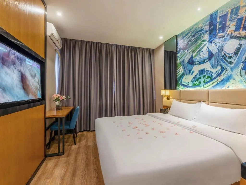 Bed in Chonpines Hotel North Xiamen Station Jimei University