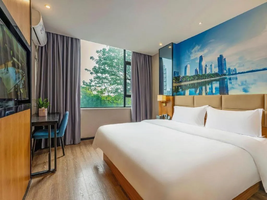 Bed in Chonpines Hotel North Xiamen Station Jimei University