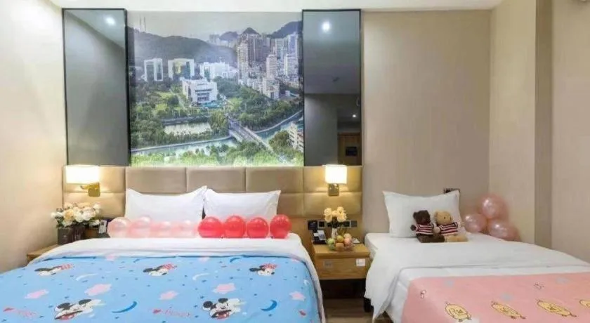 Bed in Chonpines Hotel North Xiamen Station Jimei University