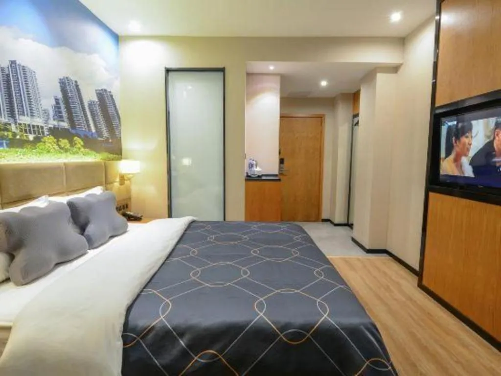 Bed in Chonpines Hotel North Xiamen Station Jimei University