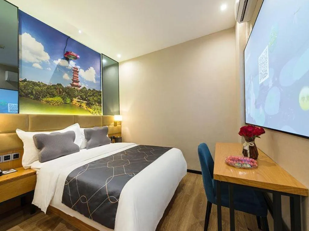 Bed in Chonpines Hotel North Xiamen Station Jimei University