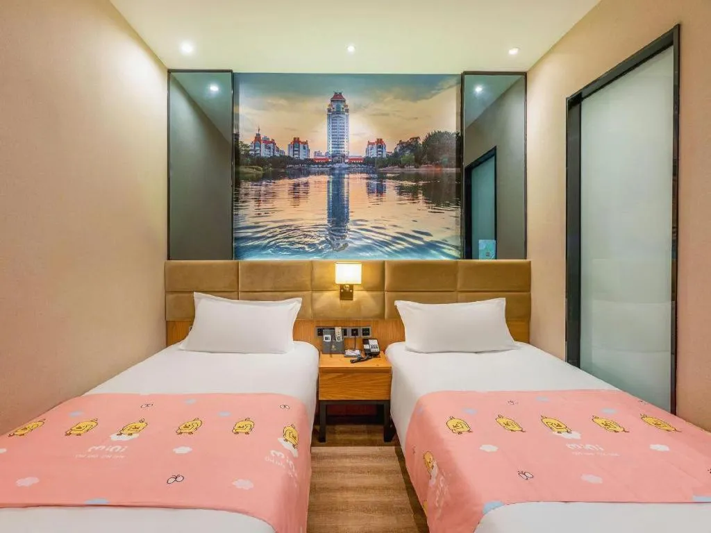 Bed in Chonpines Hotel North Xiamen Station Jimei University