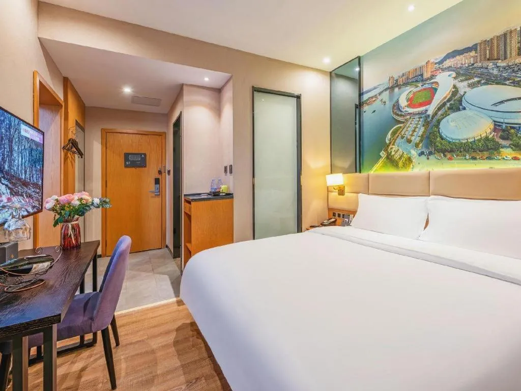 Bed in Chonpines Hotel North Xiamen Station Jimei University