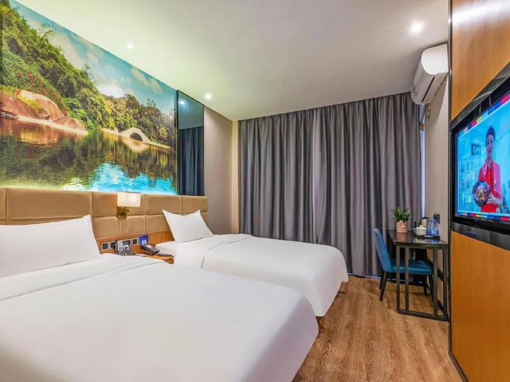 Bed in Chonpines Hotel North Xiamen Station Jimei University