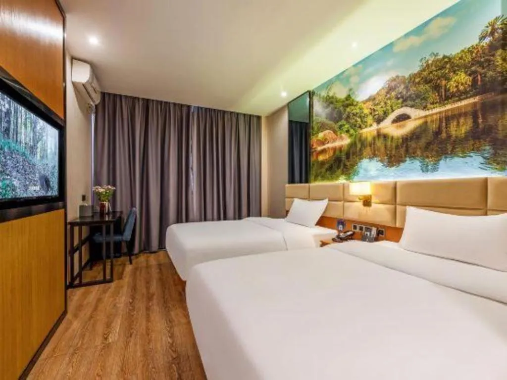 Bed in Chonpines Hotel North Xiamen Station Jimei University