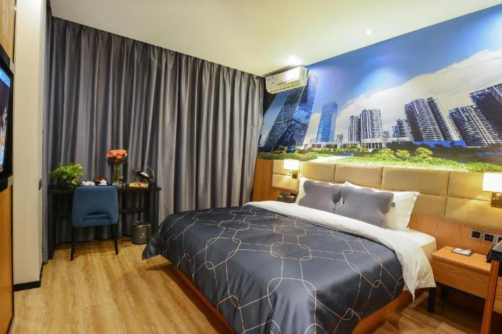 Bed in Chonpines Hotel North Xiamen Station Jimei University