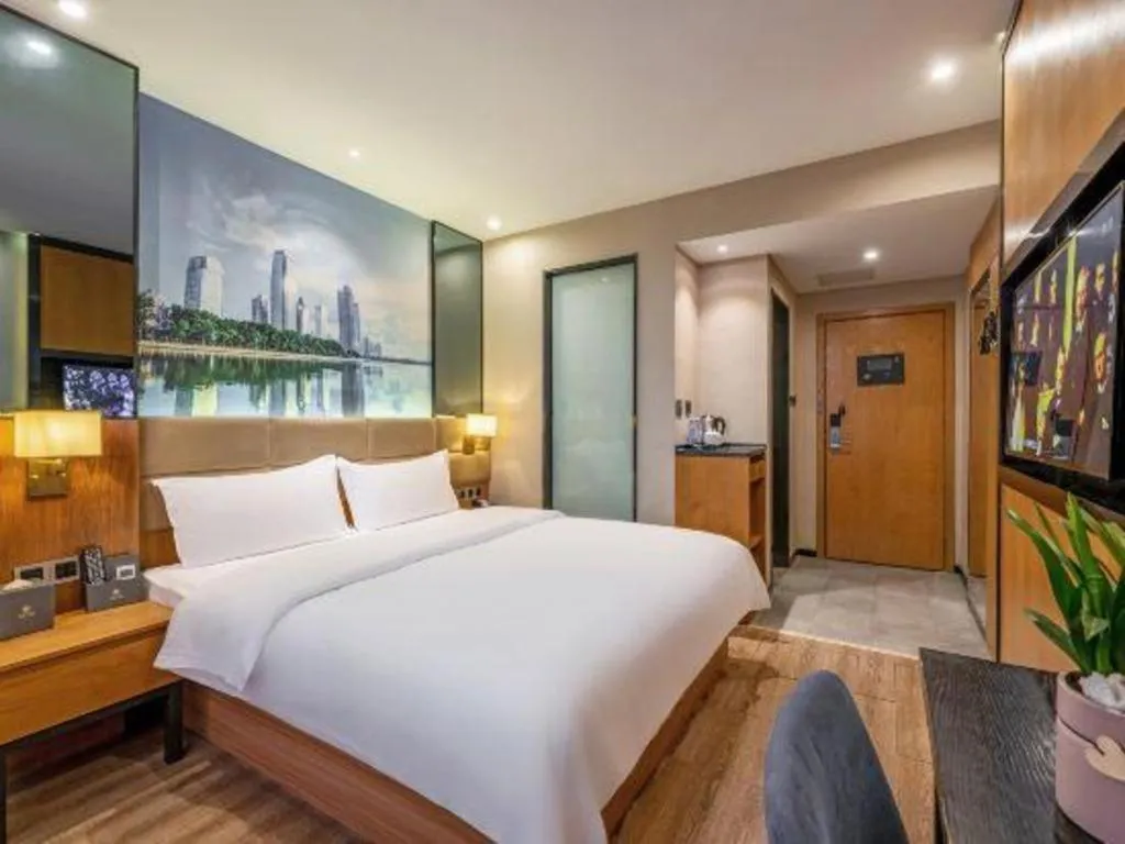 Bed in Chonpines Hotel North Xiamen Station Jimei University