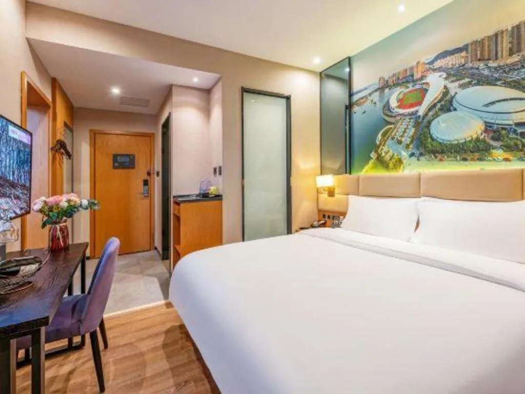 Bed in Chonpines Hotel North Xiamen Station Jimei University