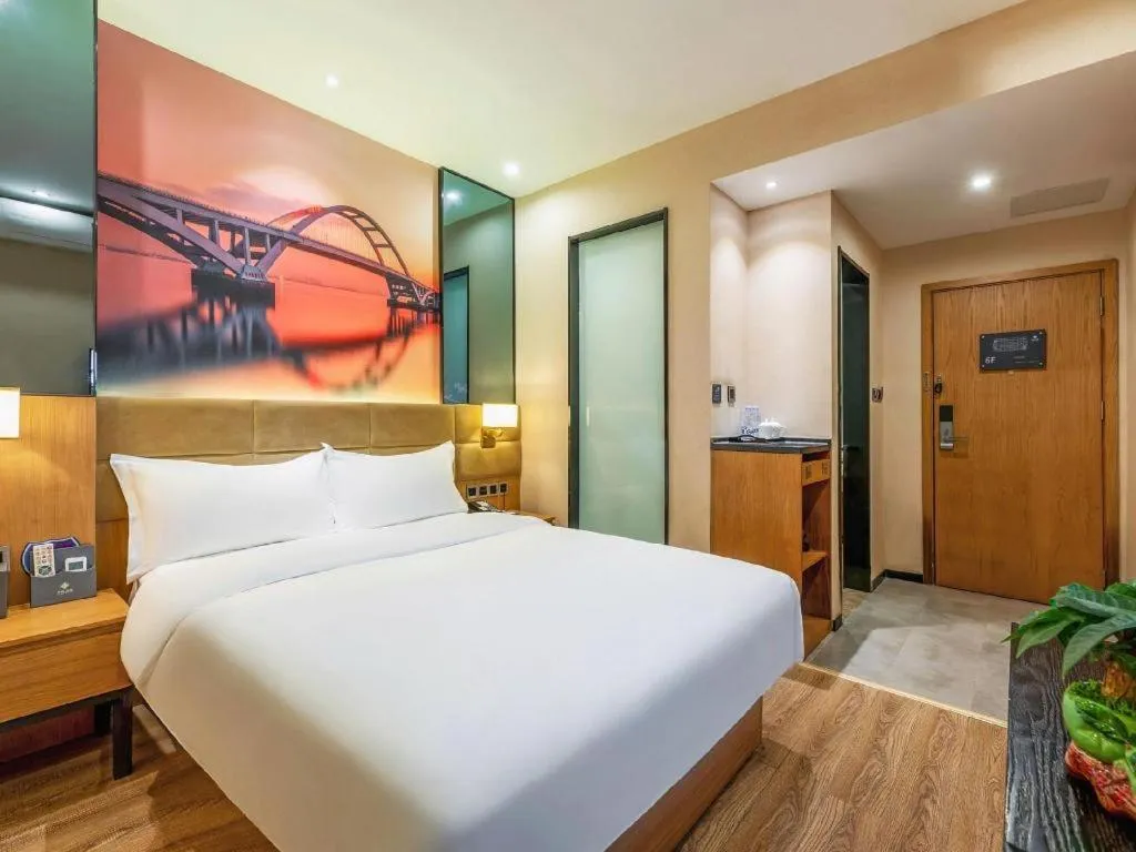 Bed in Chonpines Hotel North Xiamen Station Jimei University