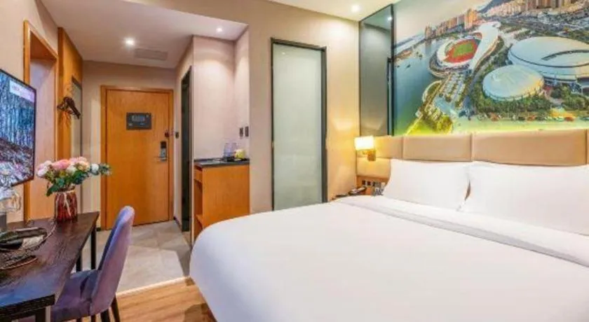 Bed in Chonpines Hotel North Xiamen Station Jimei University