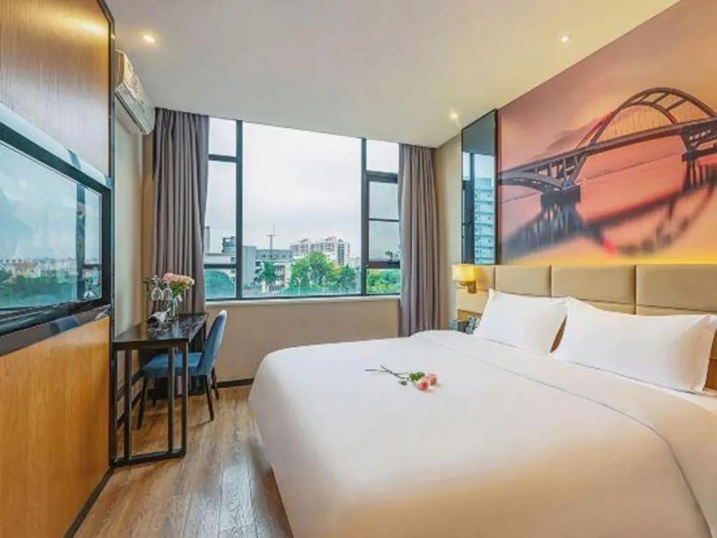 Bed in Chonpines Hotel North Xiamen Station Jimei University