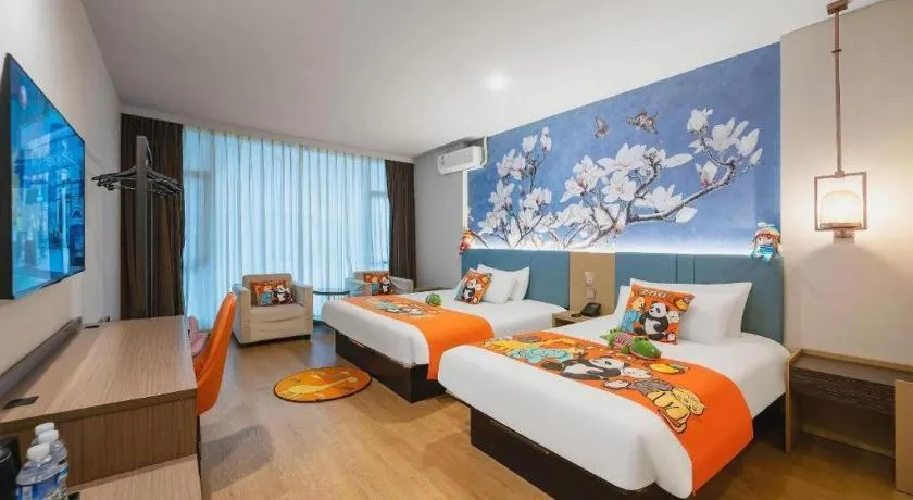 Bed in Magnotel Hotel Shanghai Railway Station Magnolia Plaza